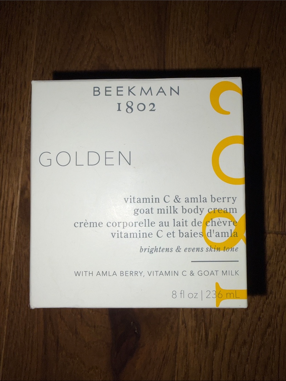 Beekman 1802 Golden Vitamin C & Amla Berry Body Cream - White & Yellow